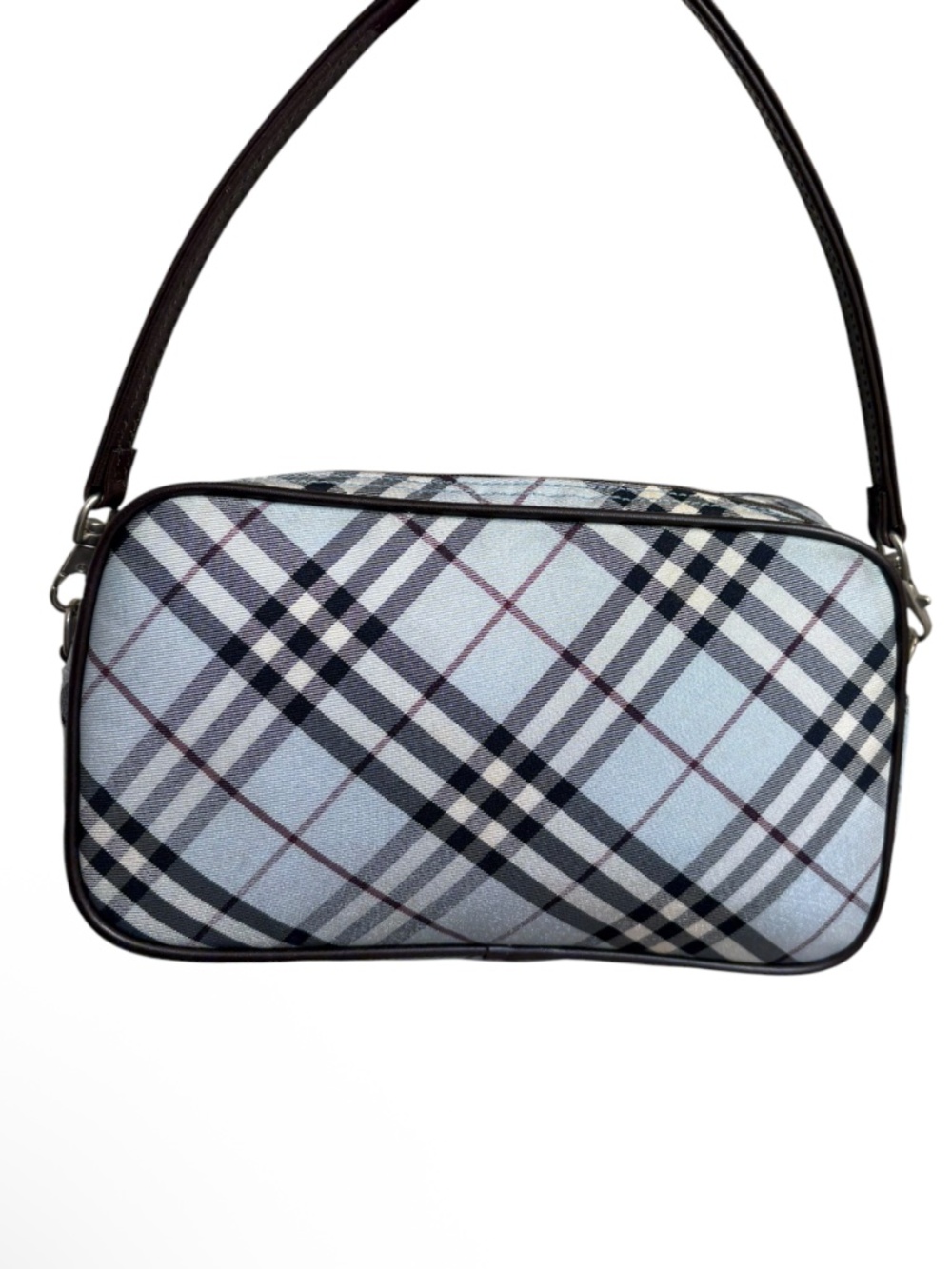 Burberry London blue label Japan exclusive blue plaid mini bag pouchette